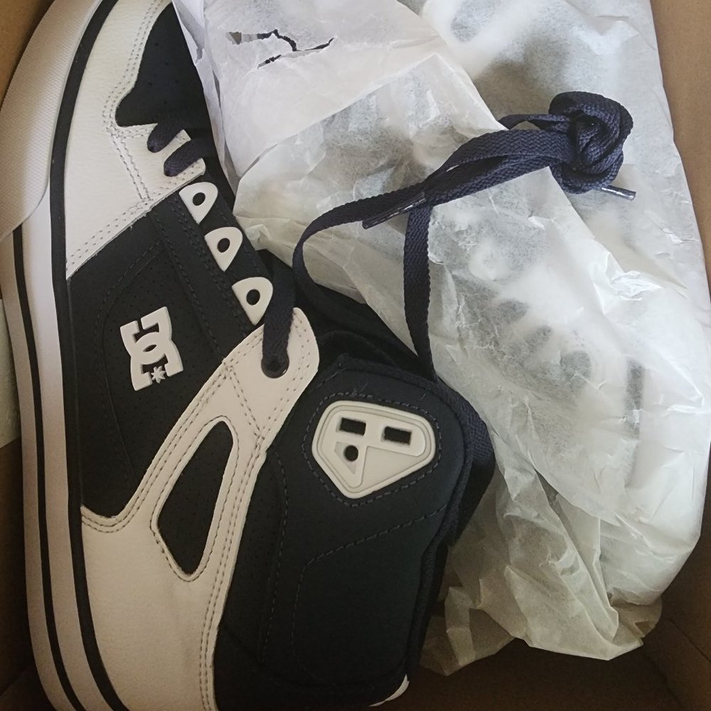 BRAND NEW DC BLUE AND WHITE SHOES